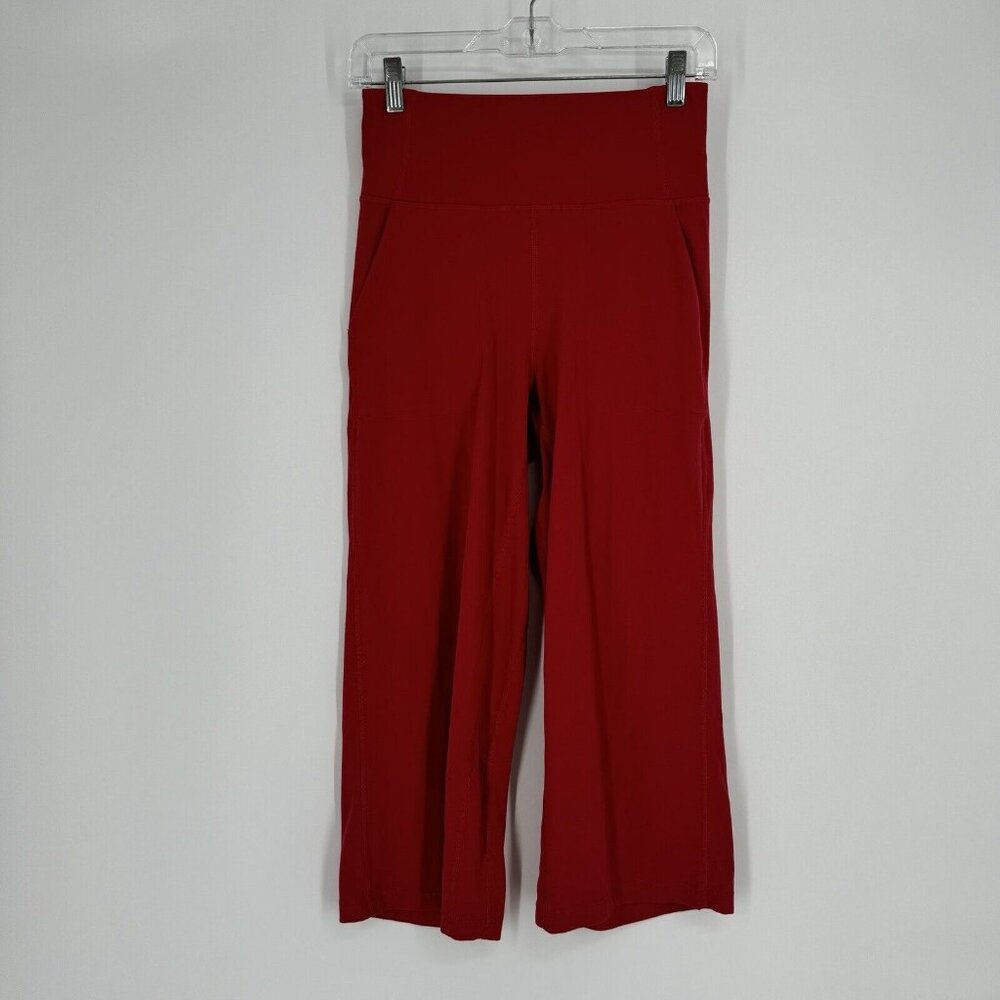 Lululemon Pants Women’s 6 red align crop athleisure high rise capri yoga running - Picture 6 of 6